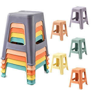 Colorful Stackable Classroom Stools, 5 Pack, Lightweight Plastic - Multicolor