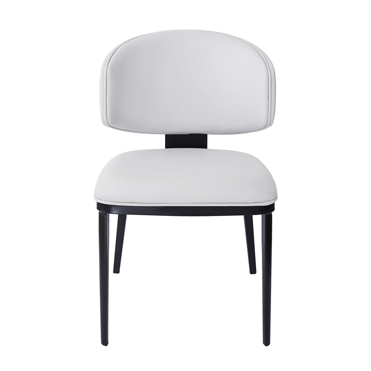 7 Pieces Contemporary Dining Set With Faux Leather Chairs