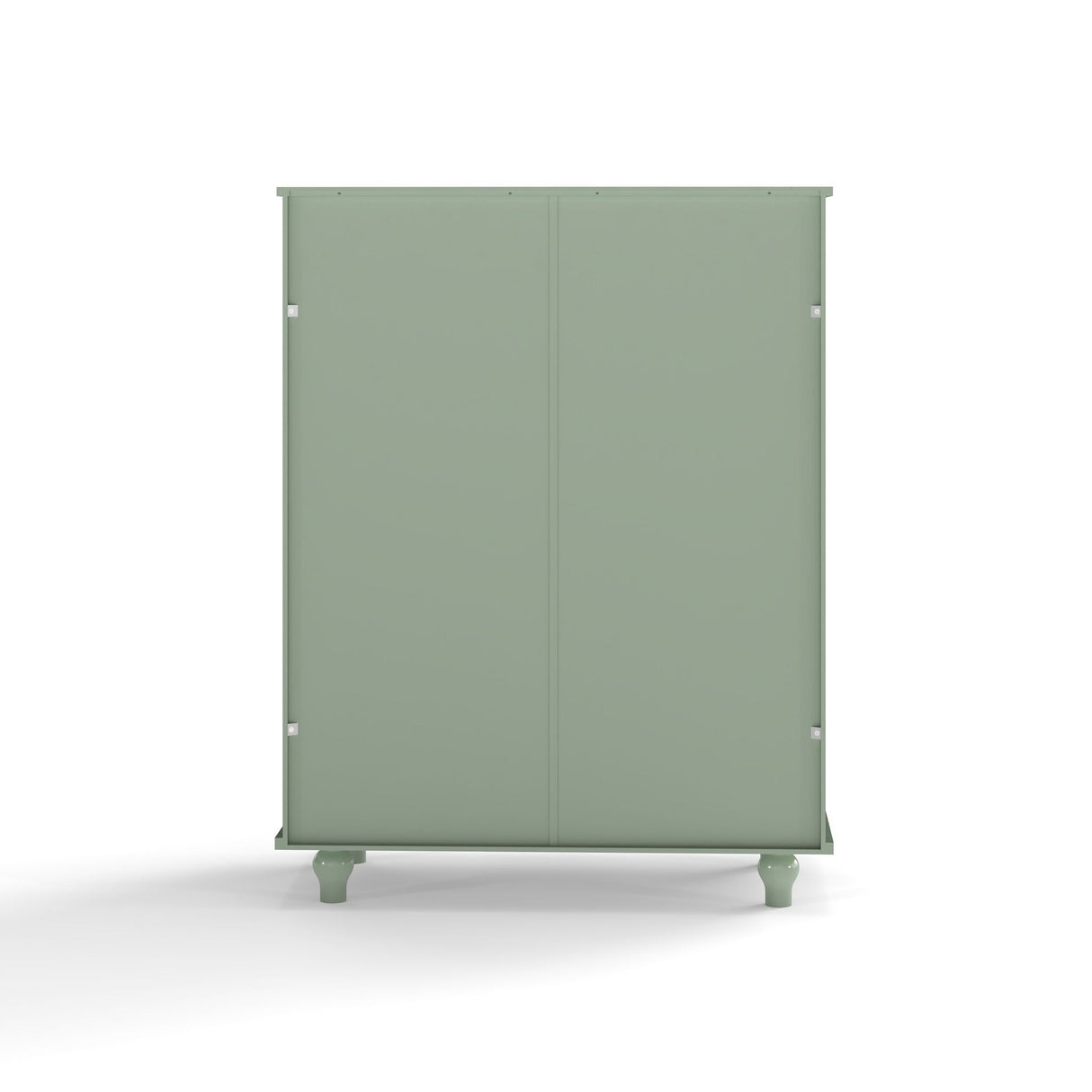 Minimalist Buffet Cabinet With Double Glass Doors And Drawer
