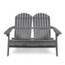 Outdoor Adirondack Rocking Loveseat With Hand Crafted Details