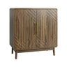 Sideboard Buffet Cabinet with Carved Doors and Adjustable Shelf - Dark Brown