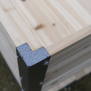 45" Iron-Wood Combined Growing Beds With Feet and Storage Racks