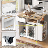 Modern Style 2-in-1 Pet Friendly Dog Crate Kitchen Island End Table