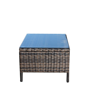 Outdoor Patio Furniture 3-Piece Conversation Set (Beige Cushion)