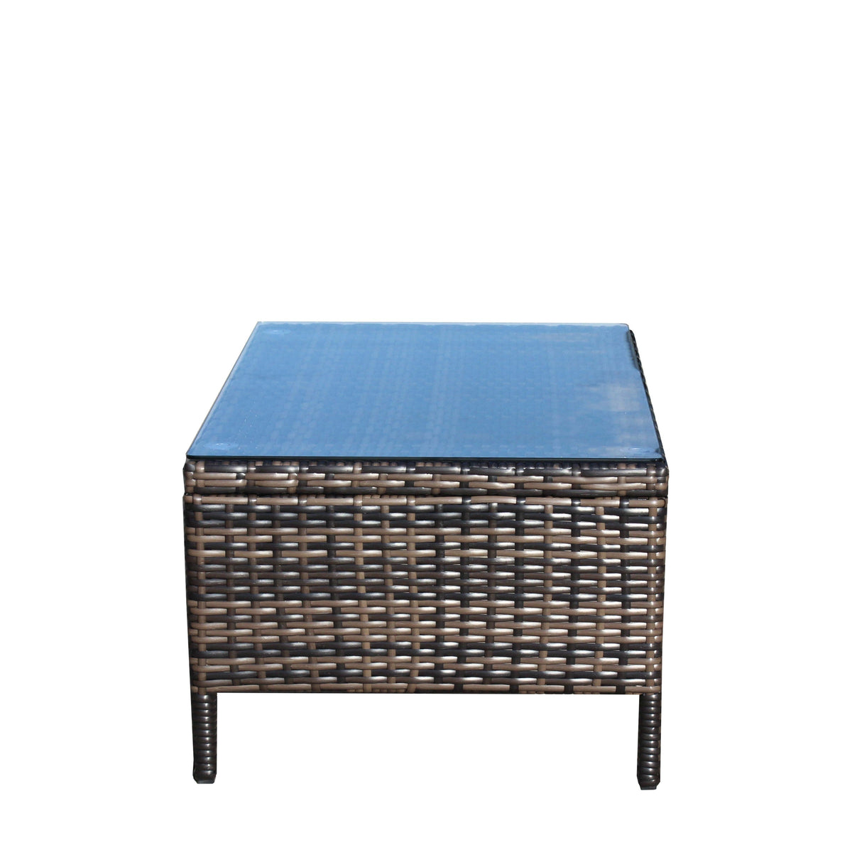Outdoor Patio Furniture 3-Piece Conversation Set (Beige Cushion)