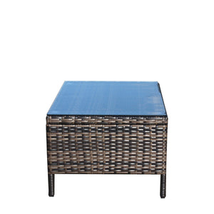 Outdoor Patio Furniture 3-Piece Conversation Set (Beige Cushion)