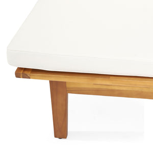 Outdoor Elegance Daybed With Convertible Design Cushion Frame - Beige