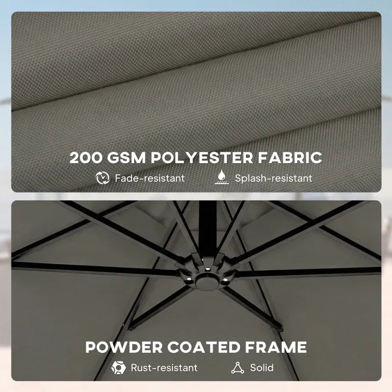 Modern Style Outdoor Hanging Cantilever Umbrella