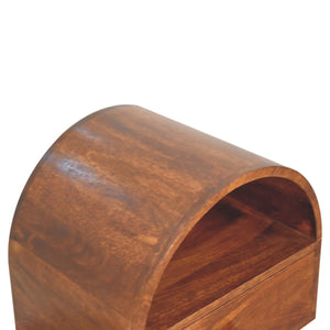 Dome Bedside Table - Brown