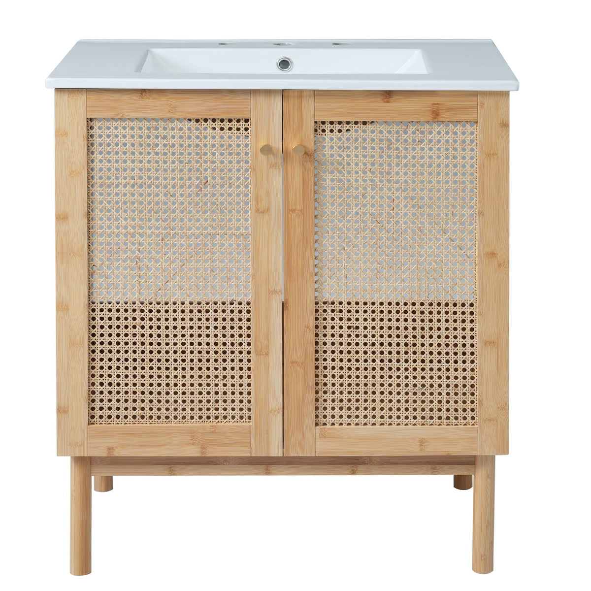 Bathroom Vanity Cabinet with Soft-Close Doors - Dark Brown or Light Brown