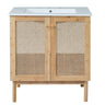 Bathroom Vanity Cabinet with Soft-Close Doors - Dark Brown or Light Brown
