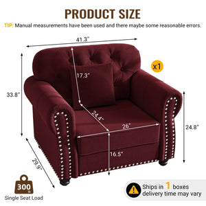 Upholstered Sofa With Nailhead Trim And Rolled Armrests