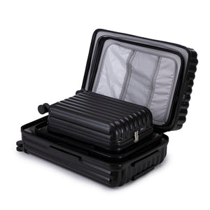 20" / 24" / 28" 3 Pieces / Set Spinner Wheel Luggage, Carry On Suitcase, With Cup Holder & USB Port & Phone Holder
