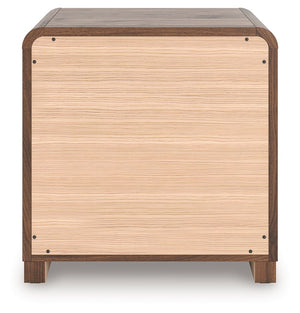 Fortlorn - Two Drawer Night Stand - Walnut Brown