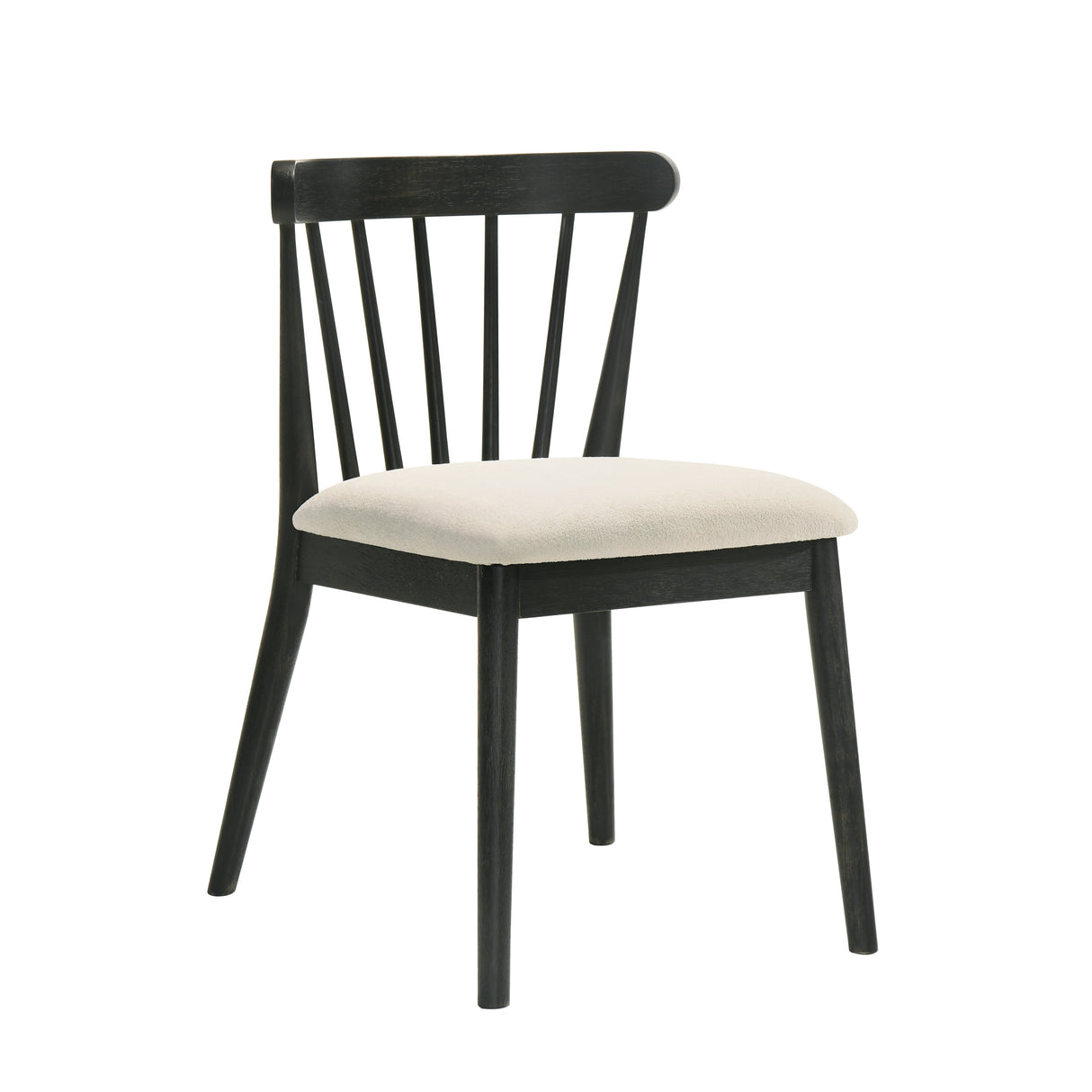 Modern Spindle Back Dining Chairs, Set of 2