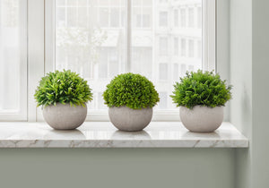 5" Tall Artificial Grass Plants Indoor Faux Set of 3