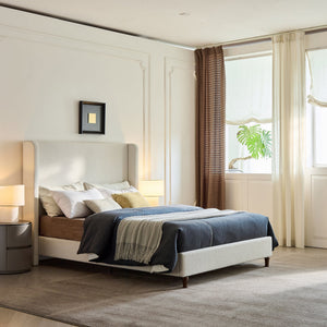 Harper Tall Headboard Upholstered Bed with Elegant Simplicity