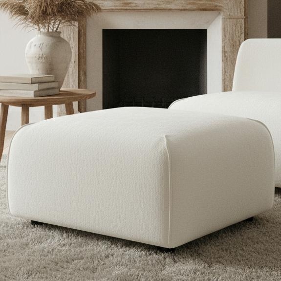 Plush Square Ottoman – Multi-Functional Extra Seating