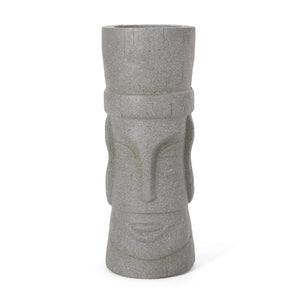 Classic Flower Planter With Magnesium Oxide Material - Stone Gray