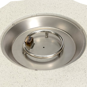 36" Propane Gas Fire Pit Table in Beige Concrete
