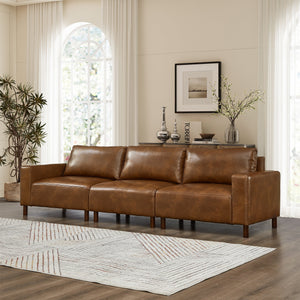 112" Luxury PU Leather Sofa for Living Room