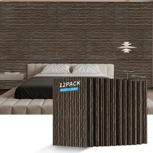 3D Faux Stone Wall Panels - 12 PCS PU Wainscoting