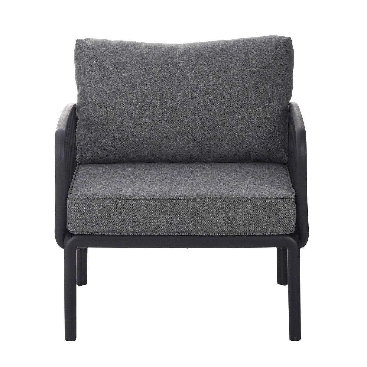 Outdoor Patio Club Chair with Waterproof Thick Cushions and Deep Seating