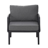 Outdoor Patio Club Chair with Waterproof Thick Cushions and Deep Seating