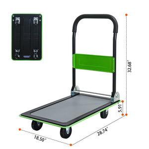 Flatbed Cart - 330lbs Heavy Duty Capacity Platform Hand Truck