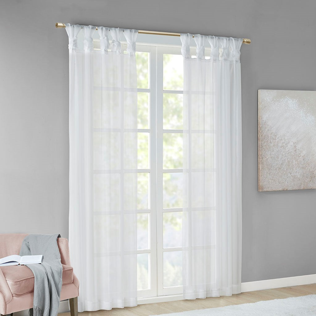 Twist Tab Voile Sheer Window Pair – Tuesday Morning