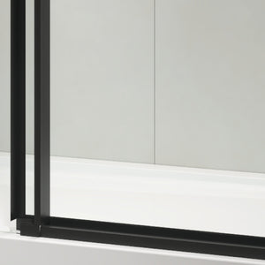 60" W x 76" H Sliding Frameless Shower Door in Matte