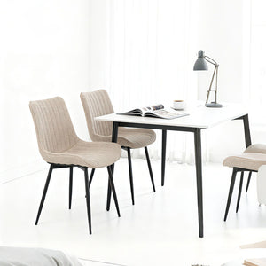 Dining Chair Set With Padded Backrests (Set of 4) - Beige