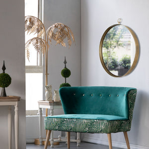 Round Mirror, Circle Mirror With Iron Frame For Living Room Bedroom Vanity Entryway, Hallway