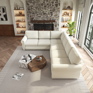 118" L-Shaped Convertible Sofa Bed