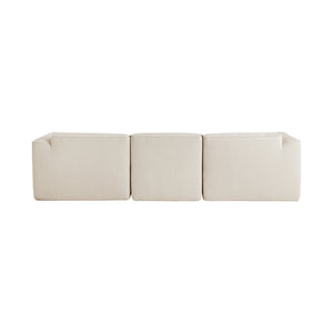 U_Style Luxury Living Room Double-Needle Cut Velvet Sofa