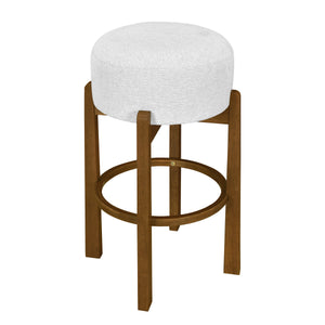 Vera Indoor Wooden Upholstered Barstool - Dark