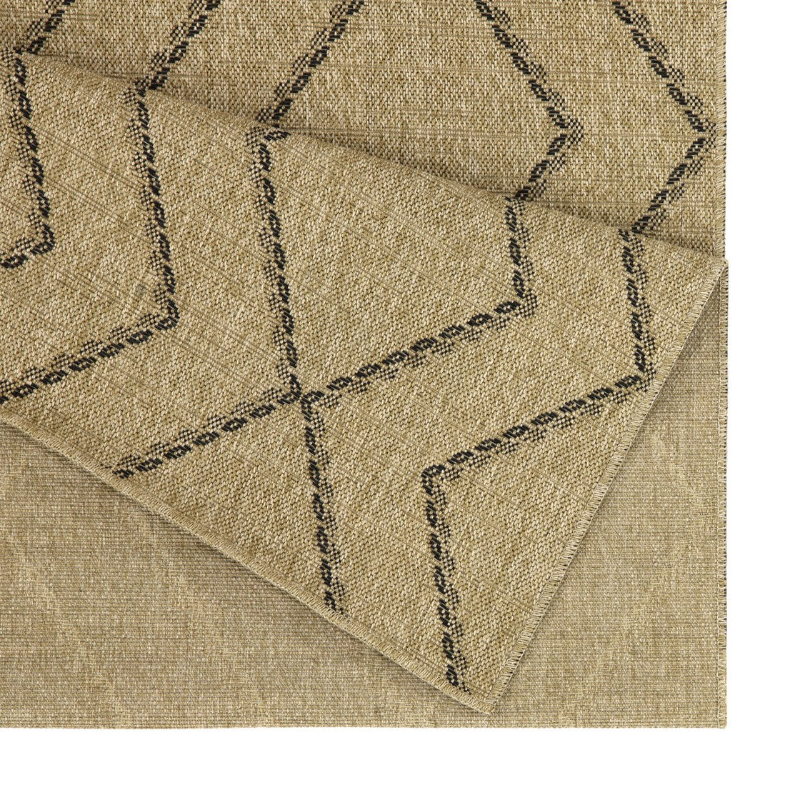 Earth GC_NTL1010 Jute/Black Indoor/Outdoor Area Rug