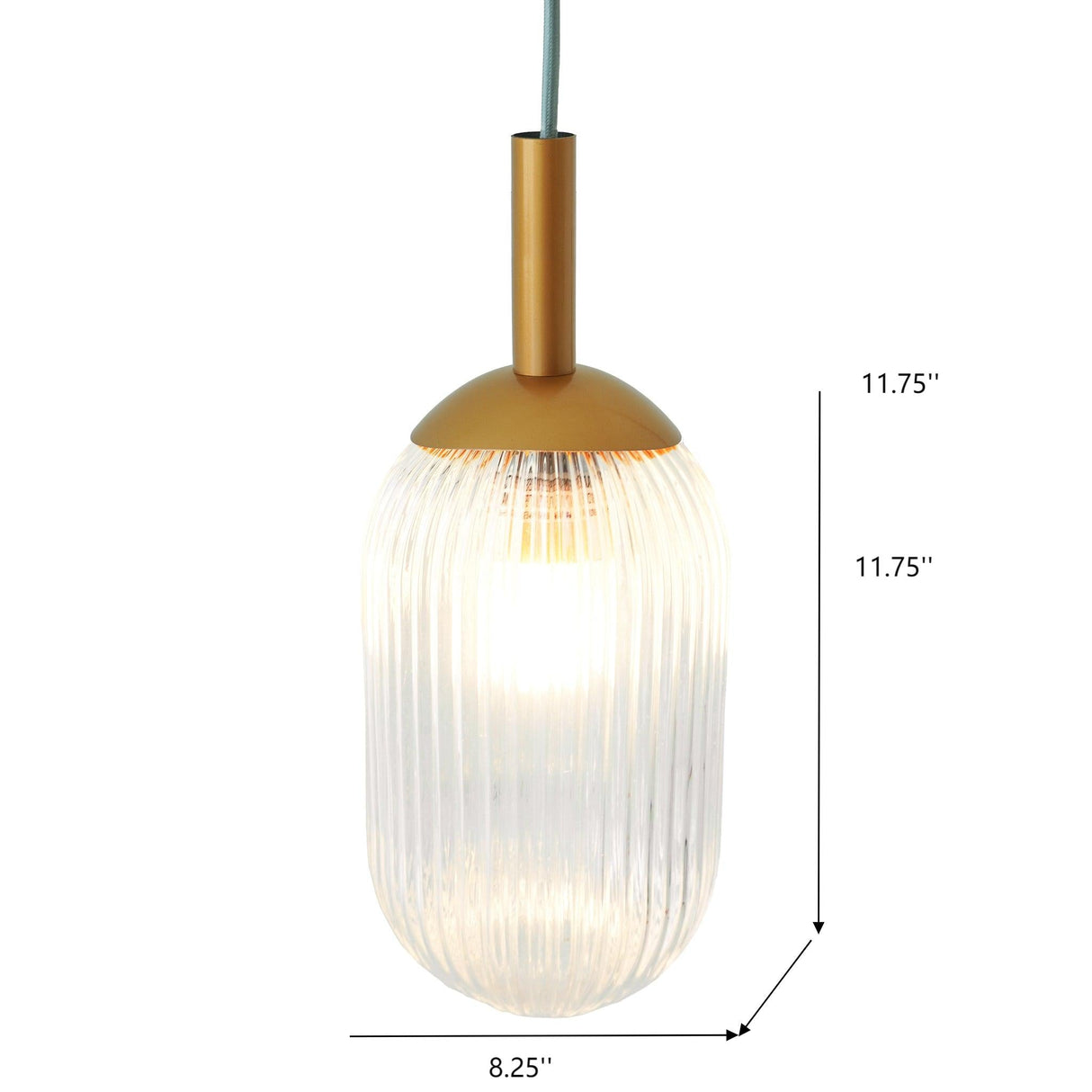 Modern Style Pendant Lamp - Bronze and Clear