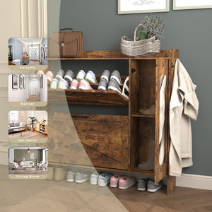 Shoe Storage Cabinet with 2 Flip Drawers