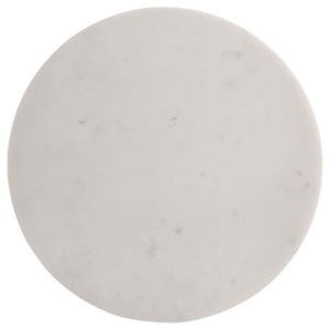 Selena - Round Side Table - White / Gray