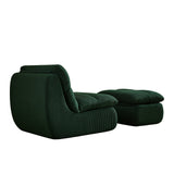Modern Compressed Lounge Chair with OttomanCozy Corduroy Recliner
