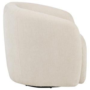 Gerley Faux Sherpa Chenille Upholstered Swivel Accent Chair Beige