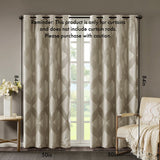 Ogee knitted jacquard total blackout curtain panel (only 1 pc panel)