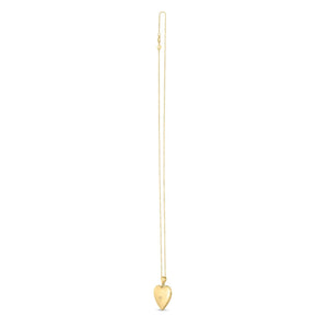 14k Yellow Gold Diamond Heart Locket Necklace