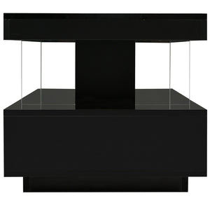 LED Coffee Table With 2 Drawers And Display Shelves
