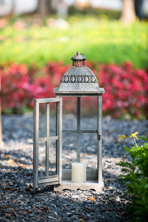 Wooden Candle Lantern Decorative Set for Indoor and Outdoor Use