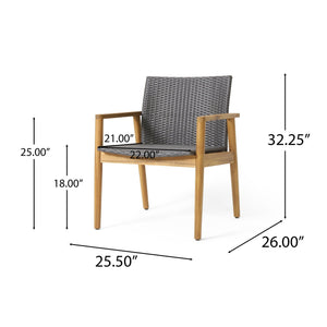 Tranquilize Outdoor Wooden Club Chair Set - Light Brown