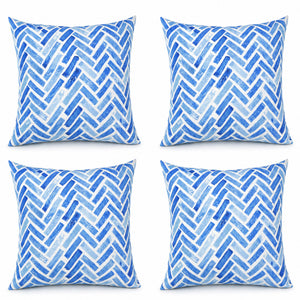 4 Pack Outdoor Pillow Covers - Water-Repellent Decorative Cushions