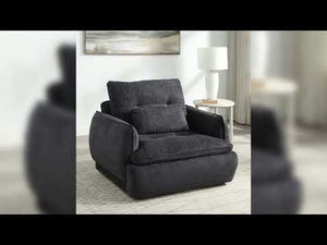 Jonina - Sectional Sofa With 4 Pillows - Beige Chenille