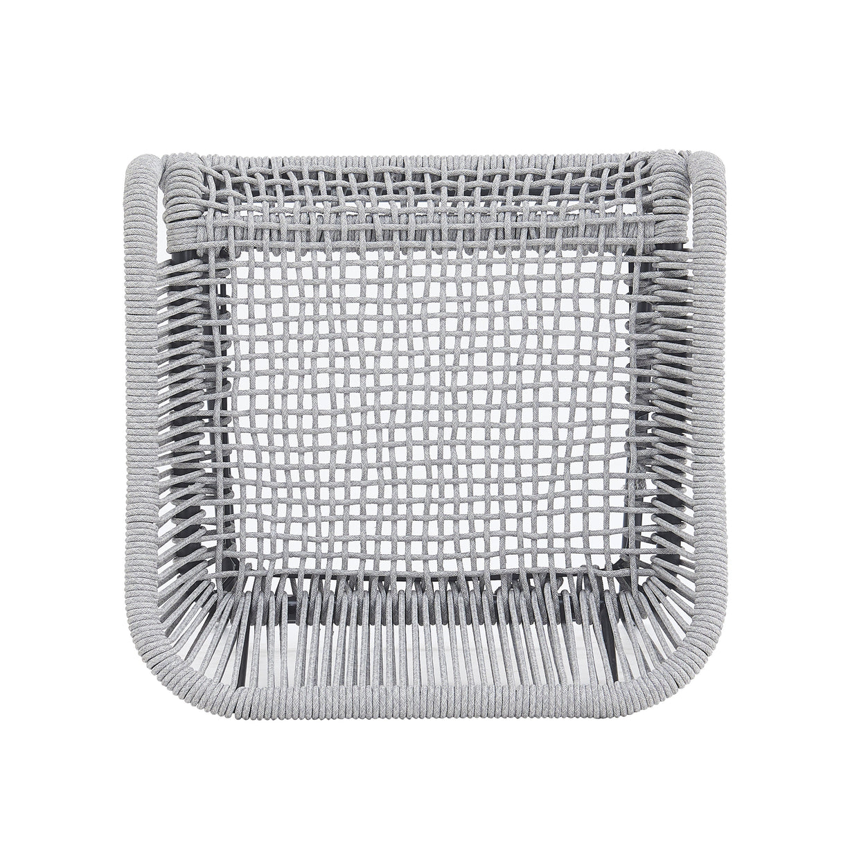 La Push Outdoor Patio Light Gray Rope Bar Stool, Set of 2